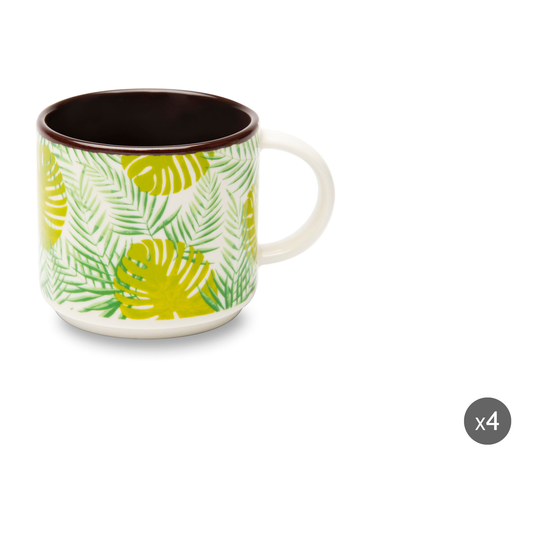 Set 4 Tazze Tè Excelsa – Foliage, New Bone China Multicolore