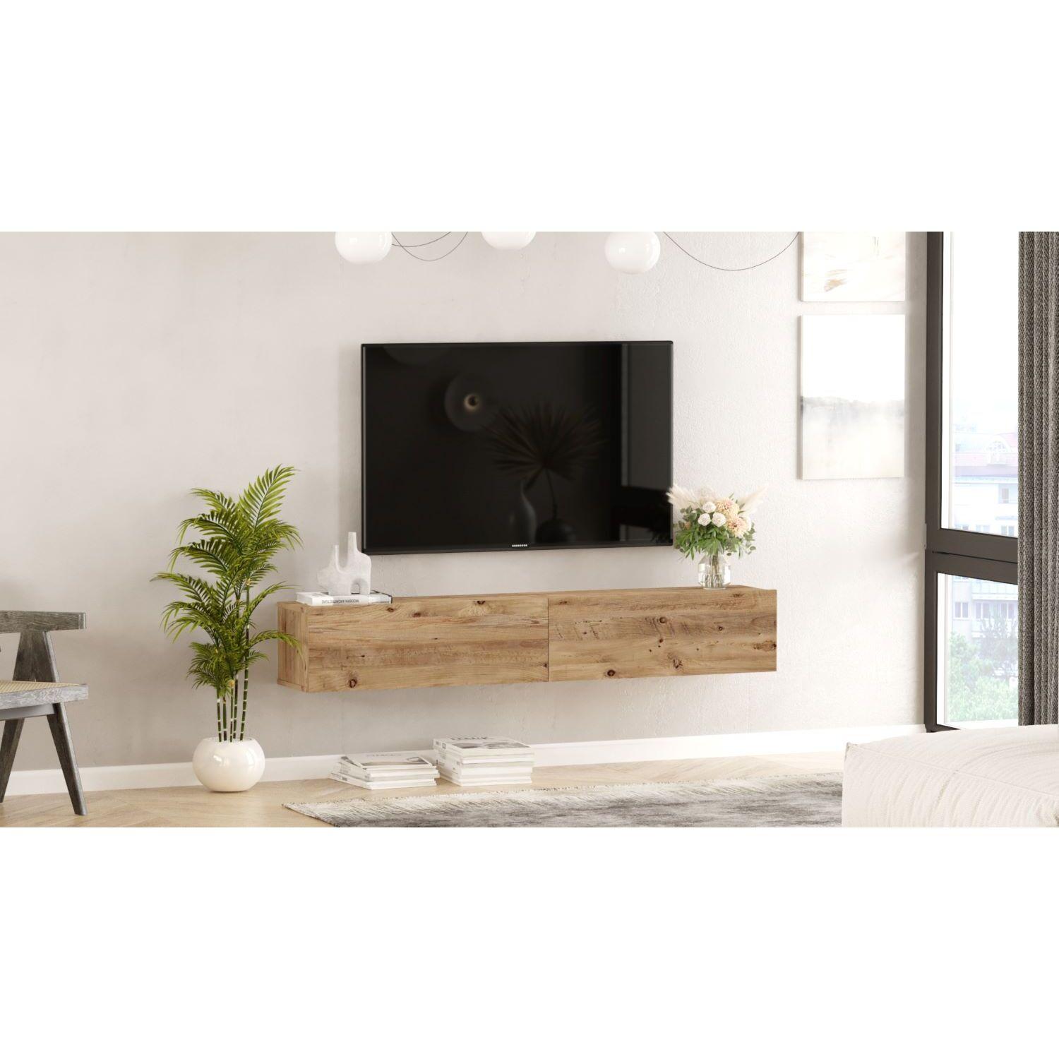 Mueble Elegante Tv Futura 2 Puertas