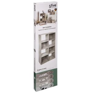 Étagère 8 cases "Mix N' Modul" effet chêne gris