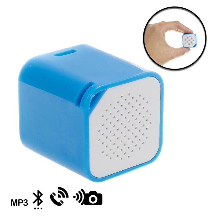 Mini altoparlante bluetooth cubico con vivavoce