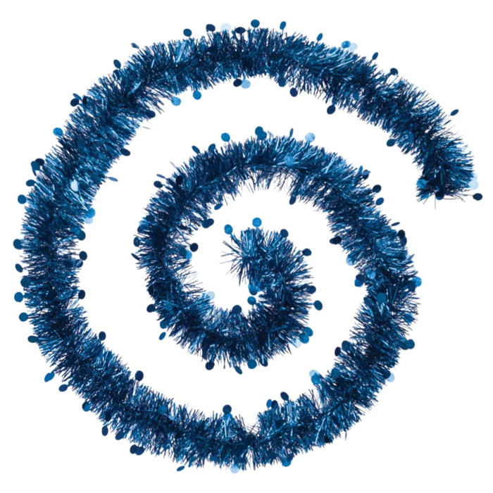 Guirlande de noël pastille embossée bleu nuit 100x4x2m