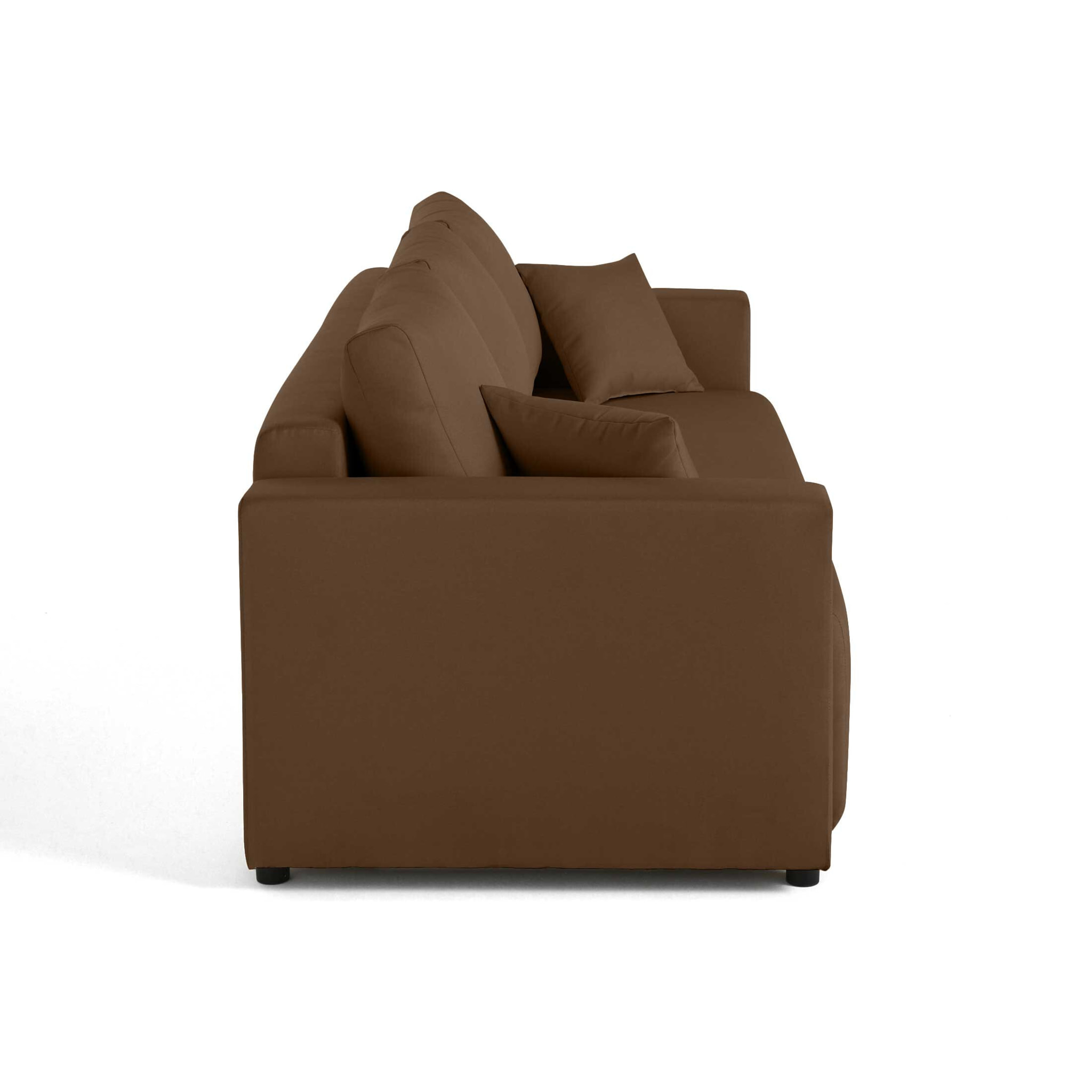 Regala - canapé 3 places - convertible avec coffre - en tissu - Marron