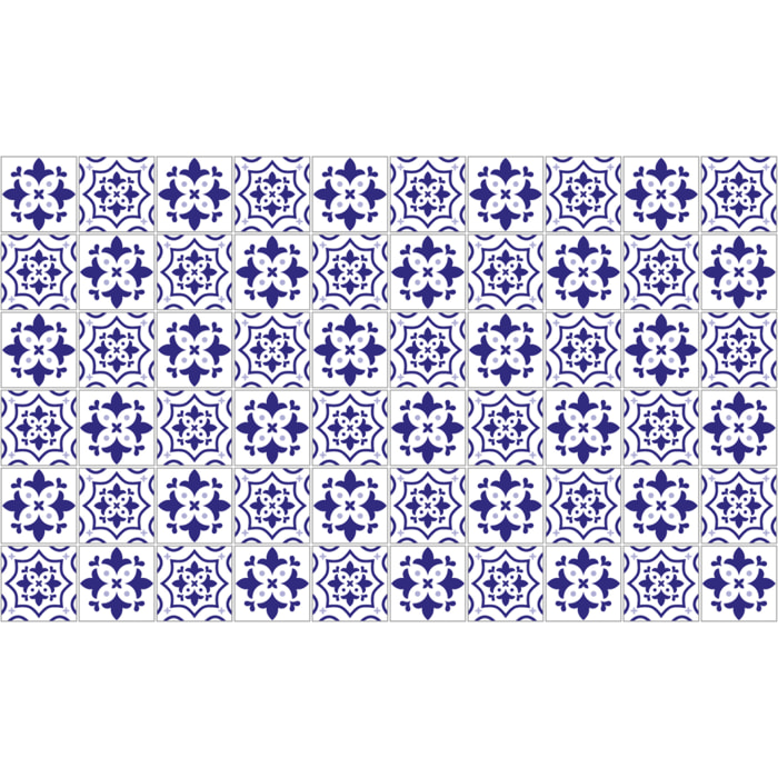 Stickers muraux - Sticker Mural Carrelage adhésif Cuisine Salle de Bain - 60 STICKERS CARRELAGES AZULEJOS ALMA