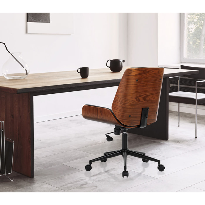 Tomasucci Chaise de bureau ODDA en bois foncé