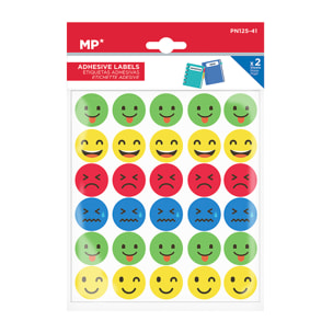 PACK 24 UNITA' ETIKETTE ADESIVE PERSONALIZZABILI DECORATE DESIGN VOLTI (SET 2 UDS)
