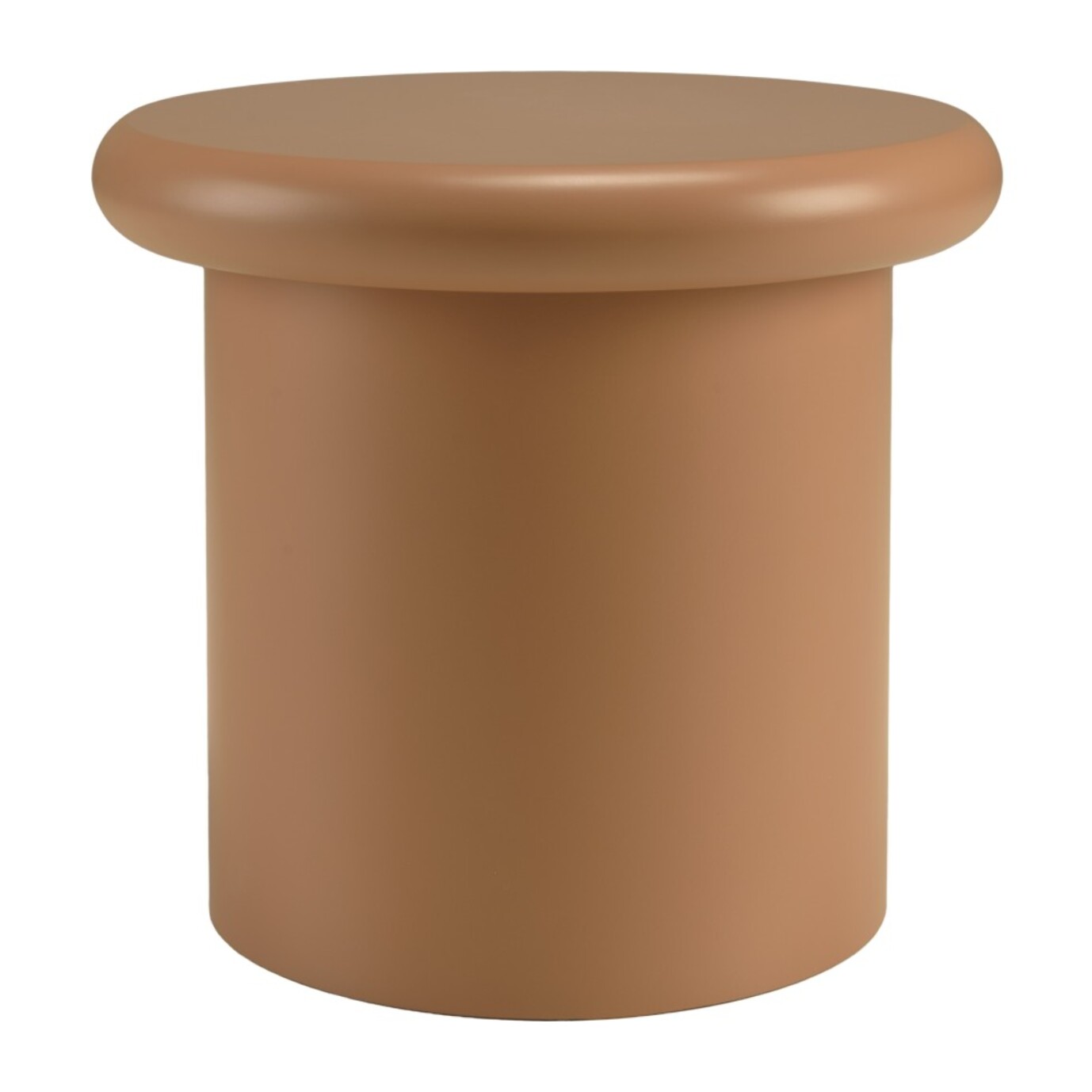 AGATHE - Table d'appoint ronde en bois peint marron D40cm