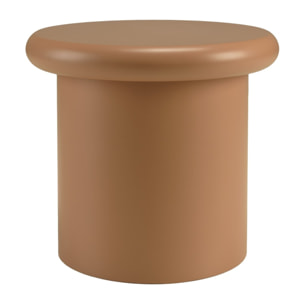 AGATHE - Table d'appoint ronde en bois peint marron D40cm