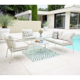 Salon de jardin en acier - 4 places - ANTIBES