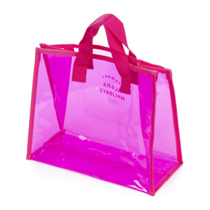 Borsa shopper Zeme in PVC trasparente.