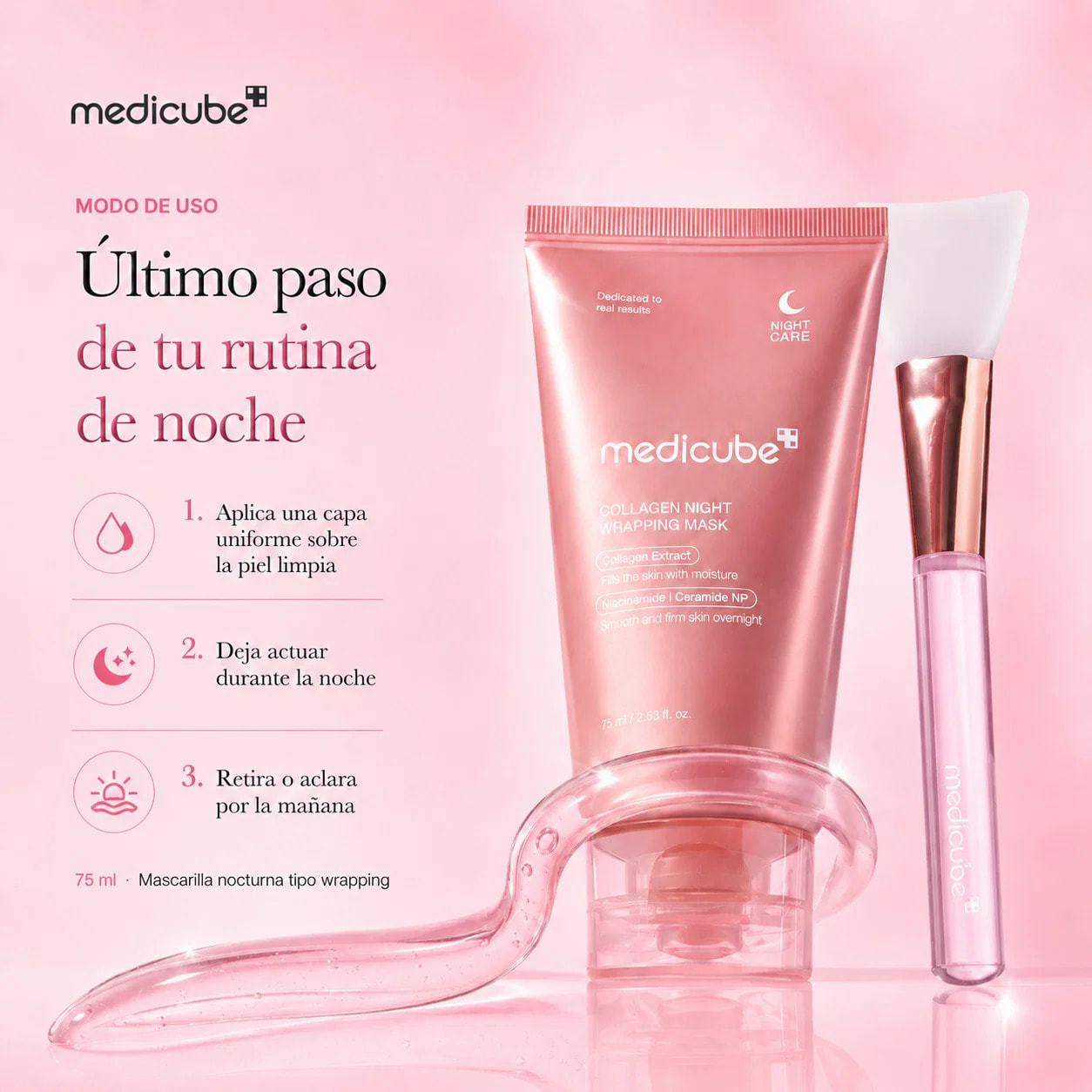 Mascarilla nocturna Collagen Night Wrapping Mask Medicube 75 ml