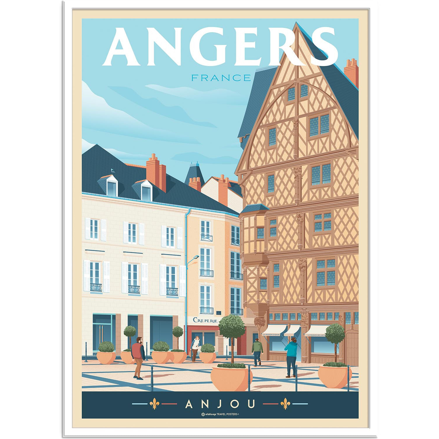 Affiche - Angers - Olahoop Travel Posters