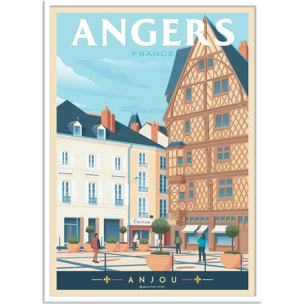 Affiche - Angers - Olahoop Travel Posters