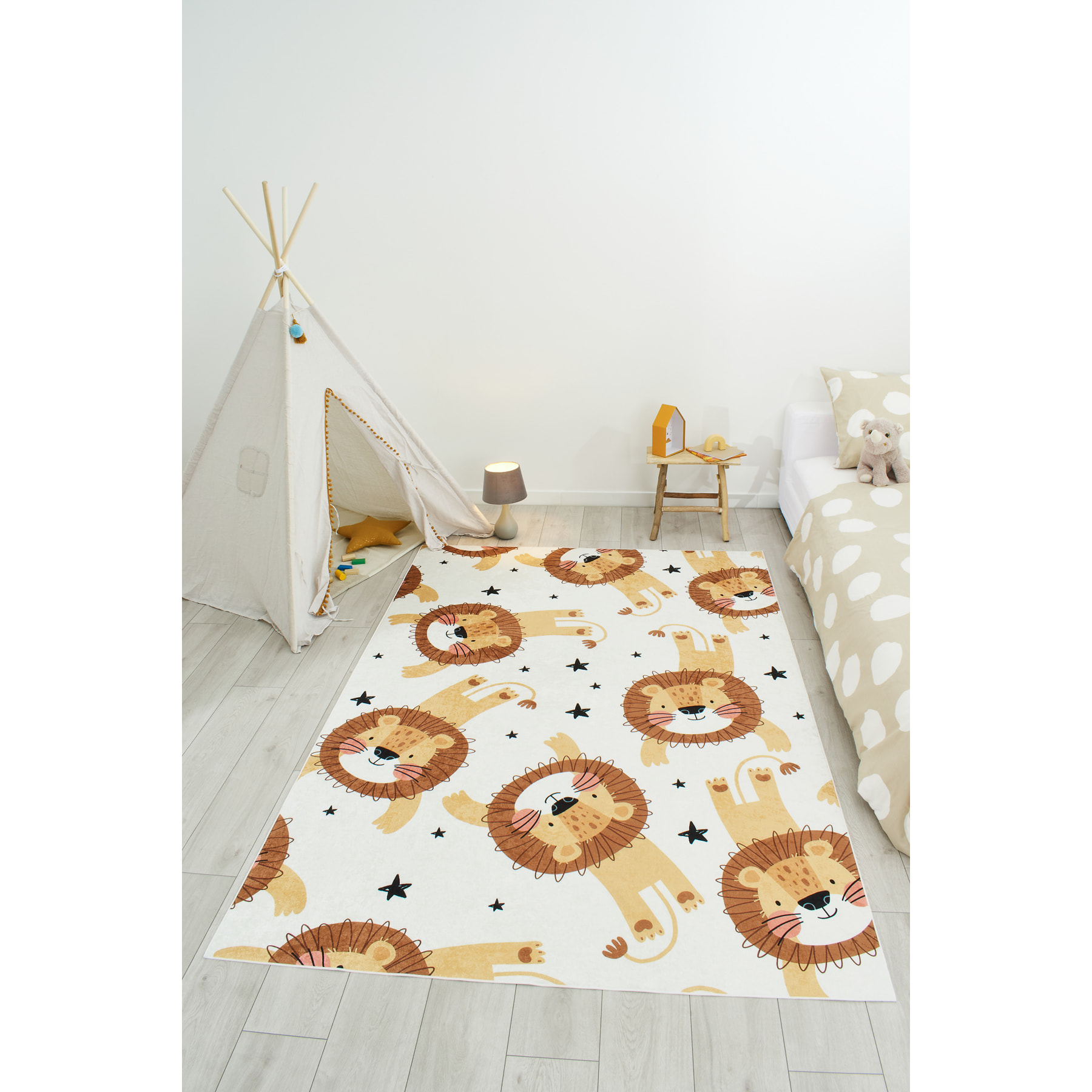 HAPPY - Tapis enfant motif Lion