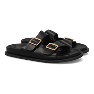 Sandalia hombre cómoda doble hebilla verano