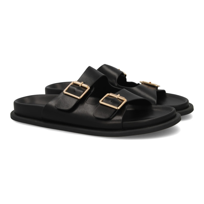 Sandalia hombre cómoda doble hebilla verano