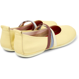 Bailarinas - CAMPER Right Nina Twins - Amarillo - Cuero liso