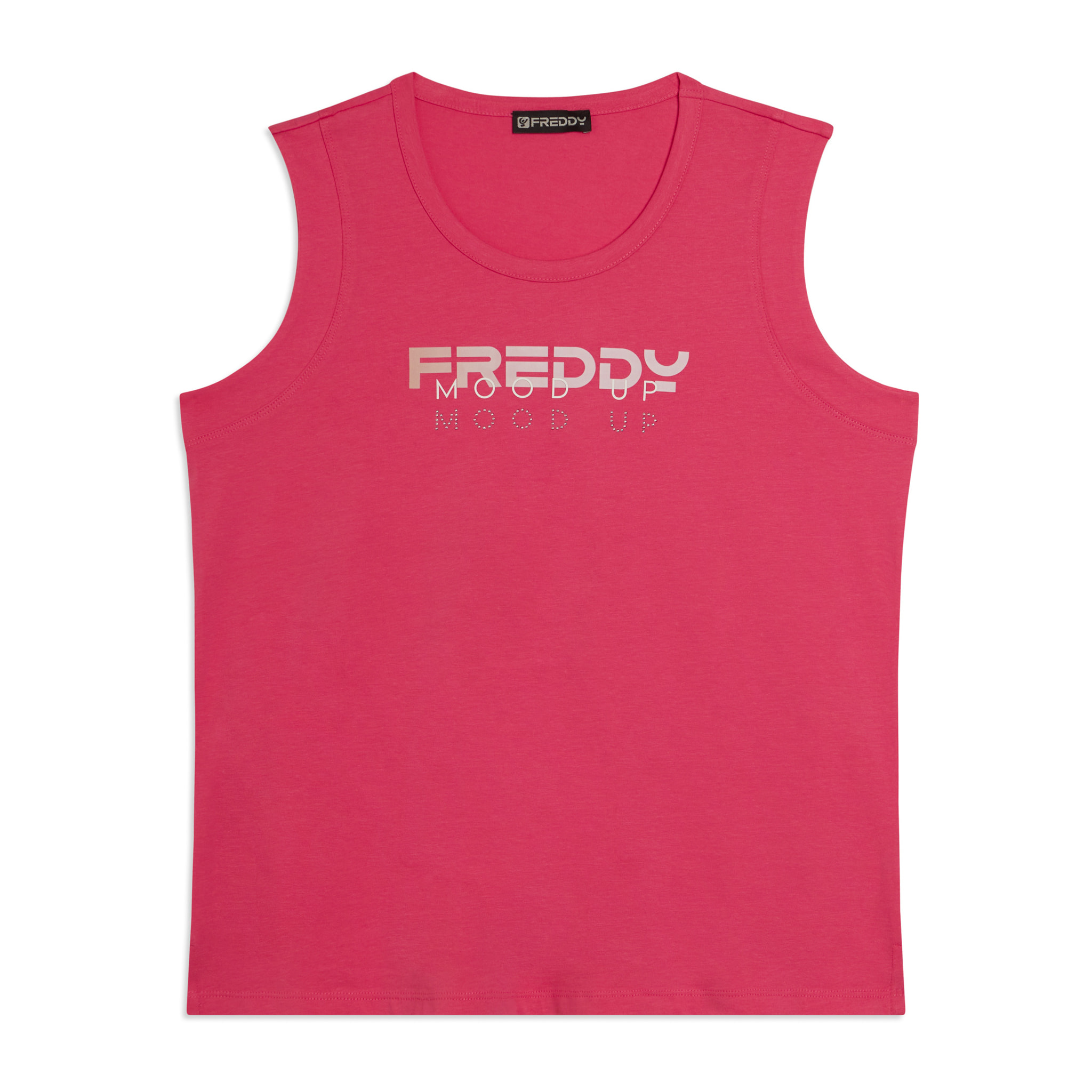 Canotta in Jersey con Logo FREDDY e Scritta "Mood Up"