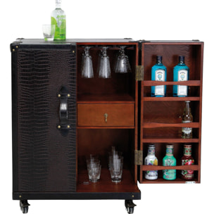Bar-coffre Globetrotter croco 66cm Kare Design