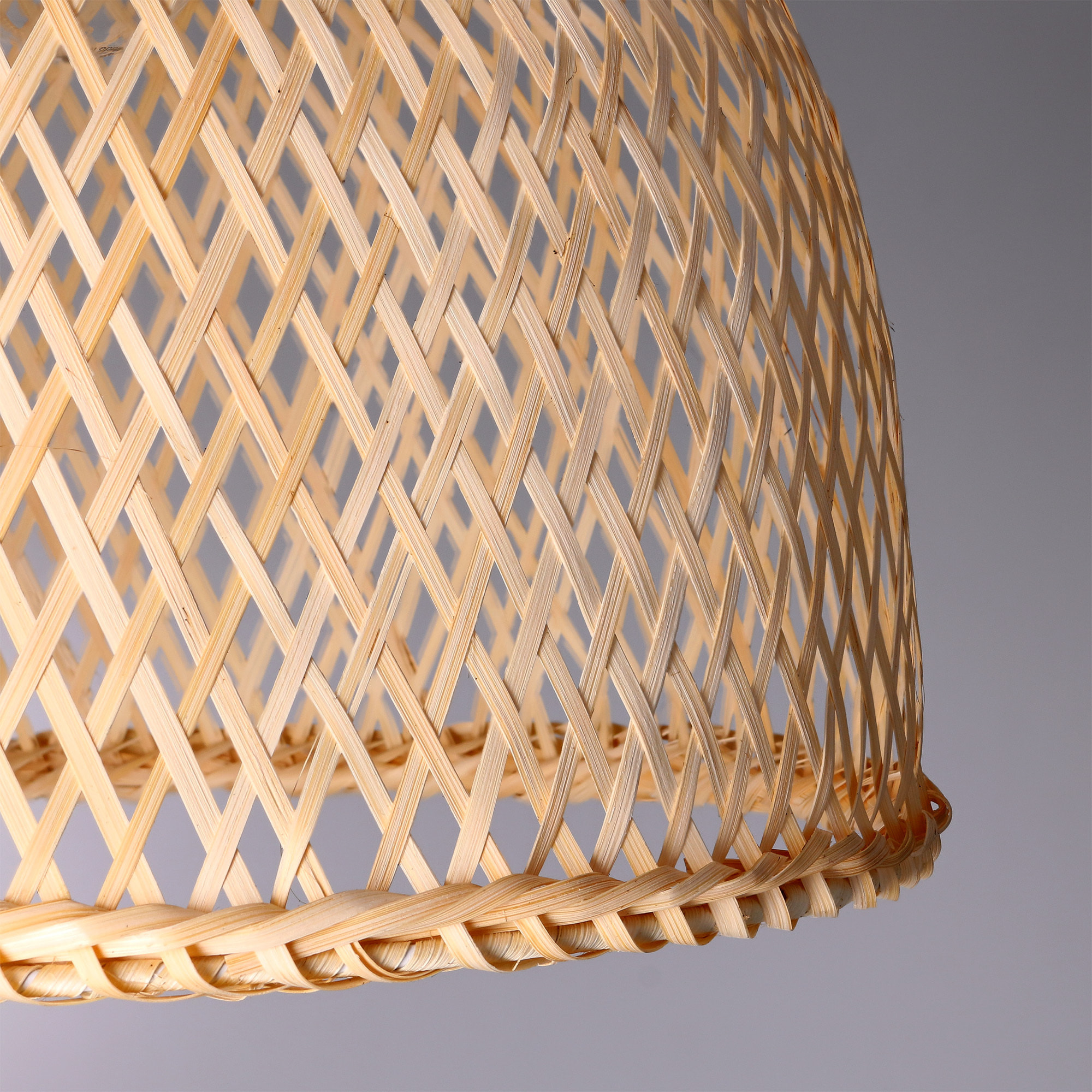 FORLIGHT Riba - Lámpara Colgante De Techo De Ratán Natural - Lámpara De Techo Moderna De E