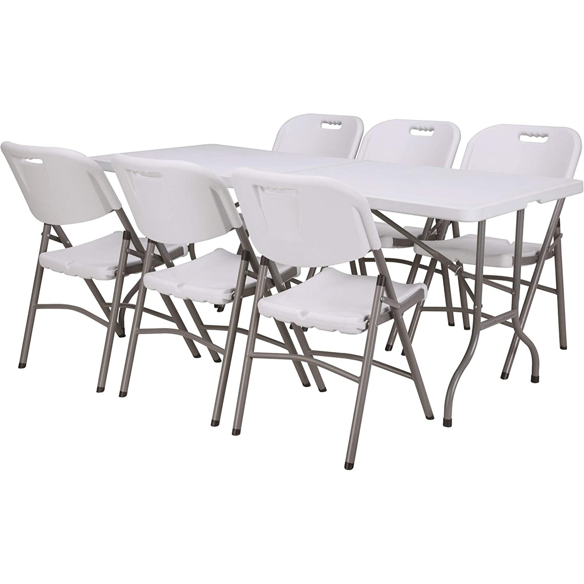 Mesa redonda (diámetro 120cm x74 cm), y set de 2 sillas plegables 51x45x85,5cm, ideal para exteriores