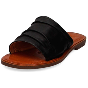 Sandalias de Cuero - Negro