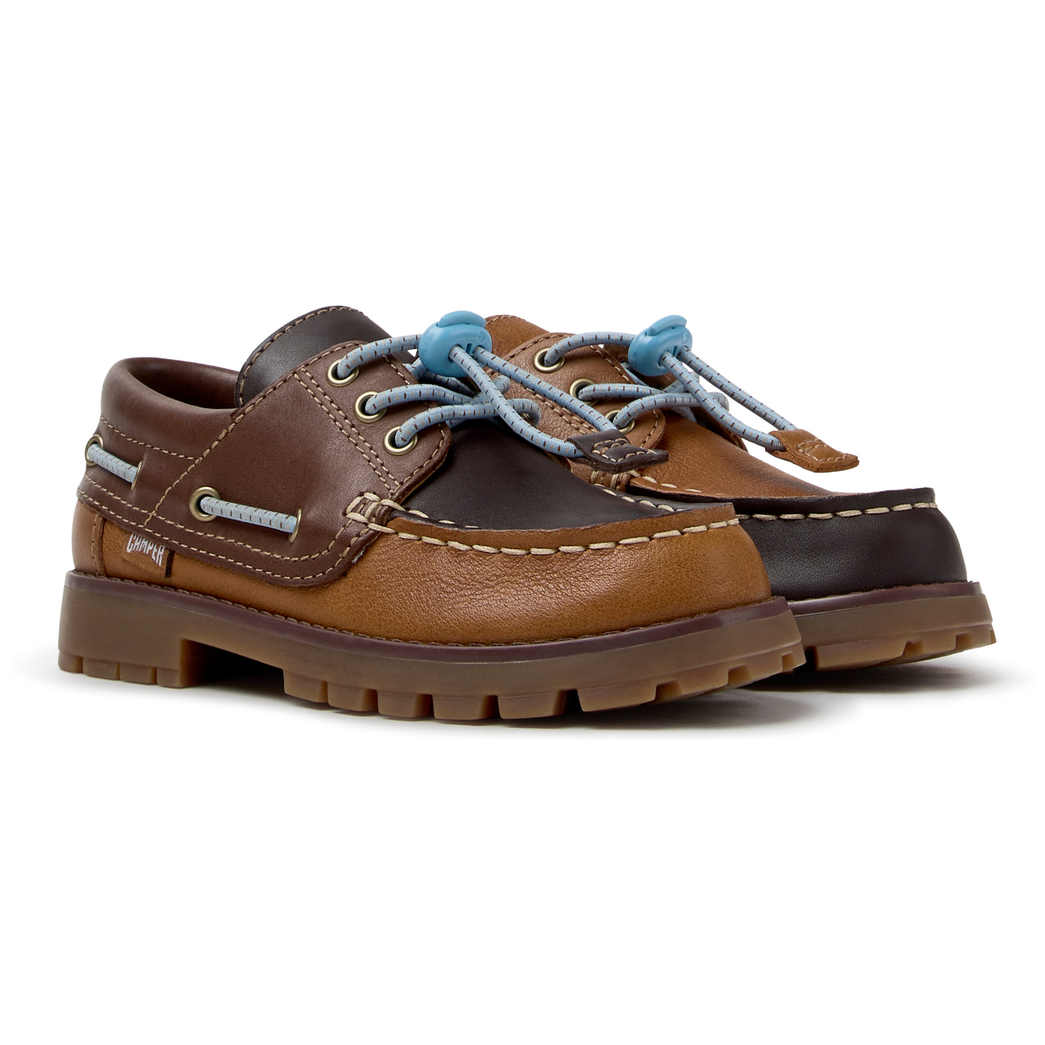 Zapatos de cordones - CAMPER Compas Twins - Marron - Piel lisa