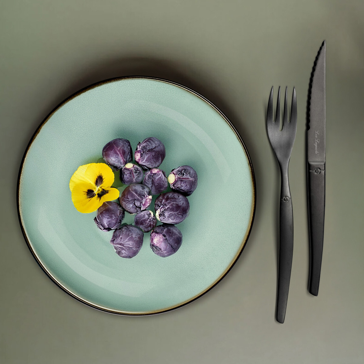 Jet Vintage Noir - Ménagère 32 pièces