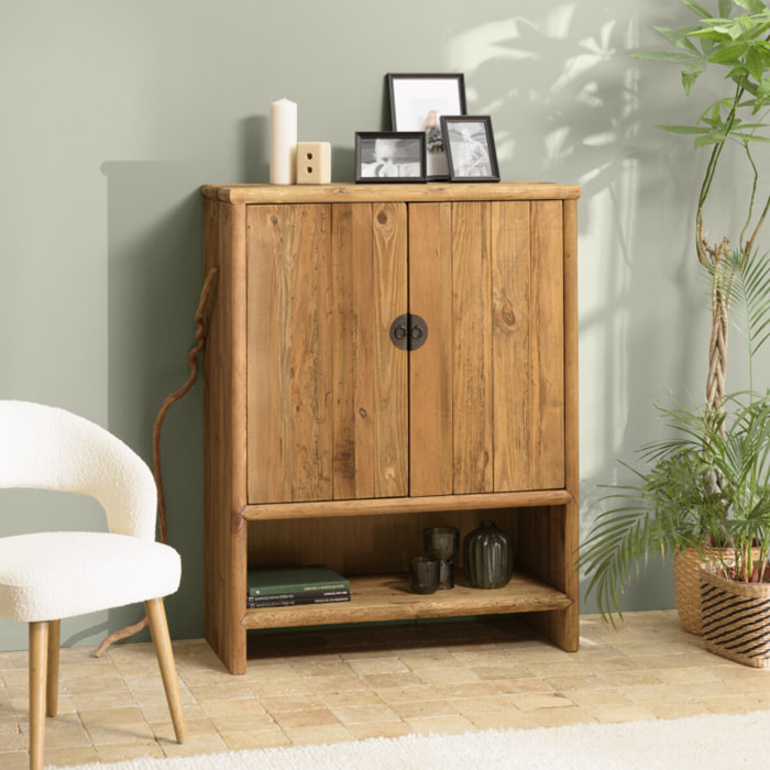 ANDRIAN - Buffet 2 portes 1 niche bois pin recyclé