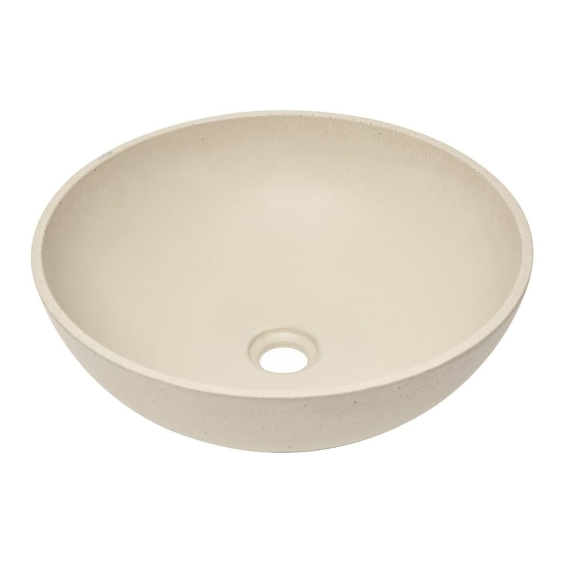 SAT Cemento lavabo 42x42 cm sable mat sans trou pour mélangeur, sans trop-plein CEM4242P