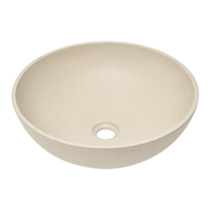 SAT Cemento lavabo 42x42 cm sable mat sans trou pour mélangeur, sans trop-plein CEM4242P