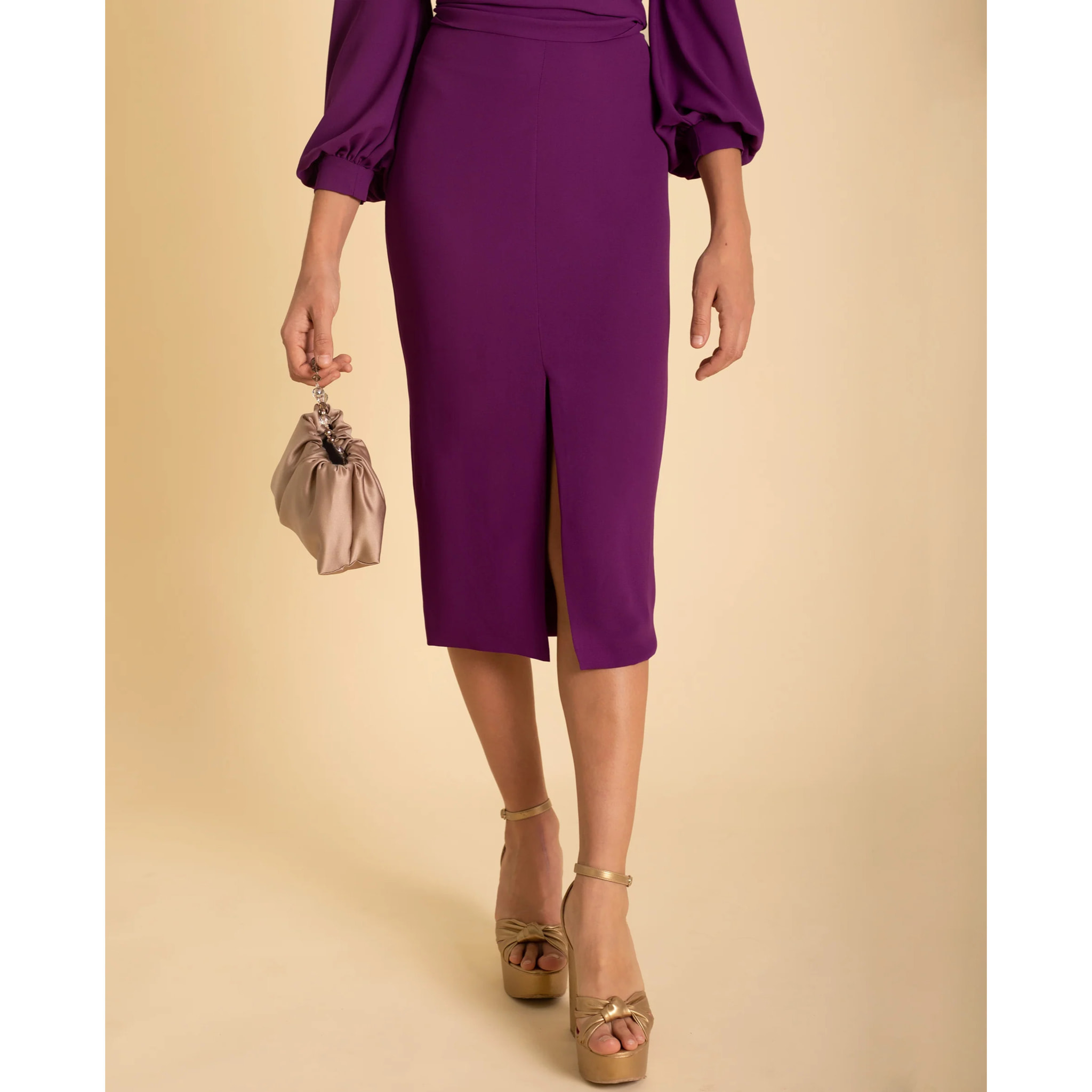 Falda midi de tubo elegante