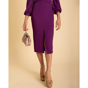 Falda midi de tubo elegante