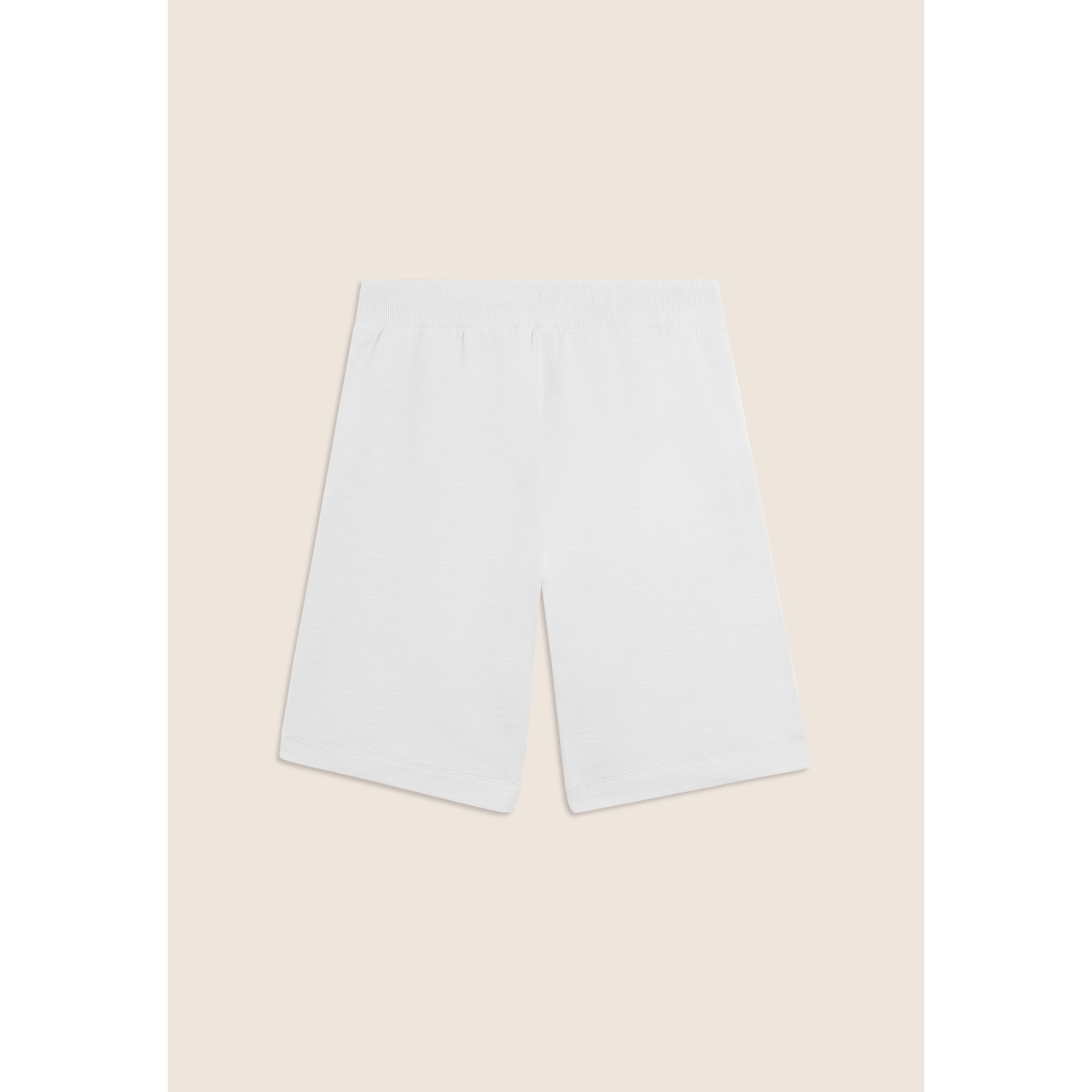 Pantaloni Corti con Spacchi Laterali in Tessuto Fiammato