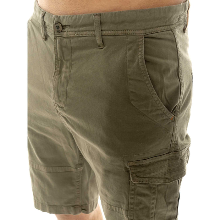 Shorts cargo de sarga para hombre Leone Military 1947