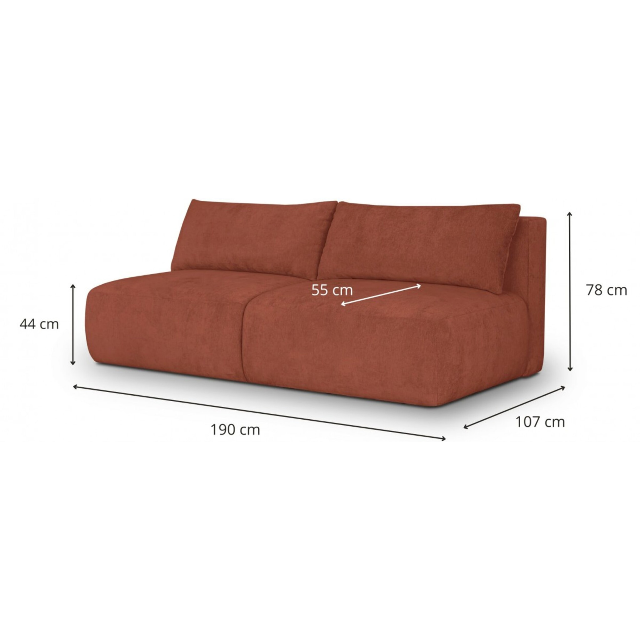 Canapé convertible 3 places en tissu chenille - JASPER
