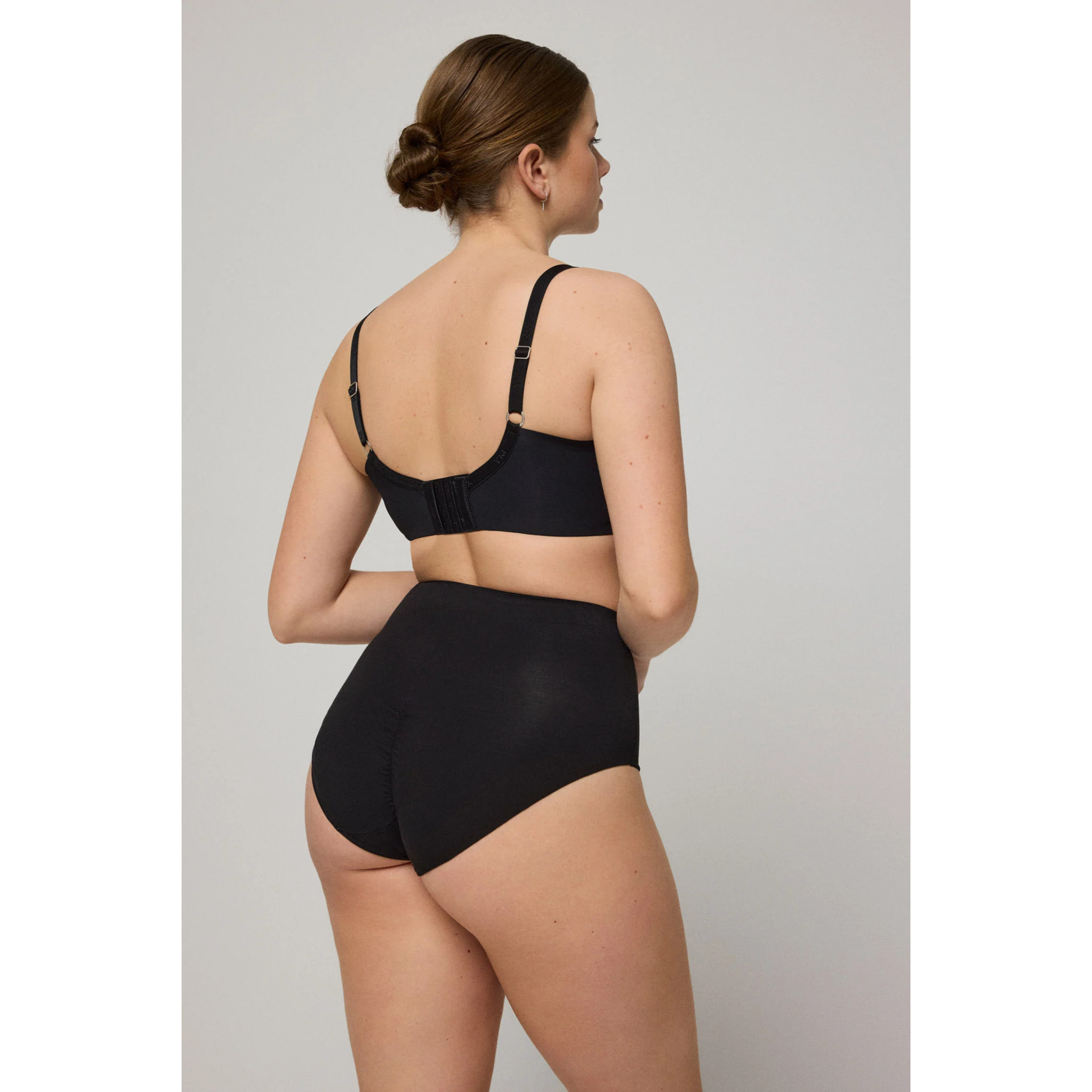 Slip riduttore laser in cotone a compressione media, nero