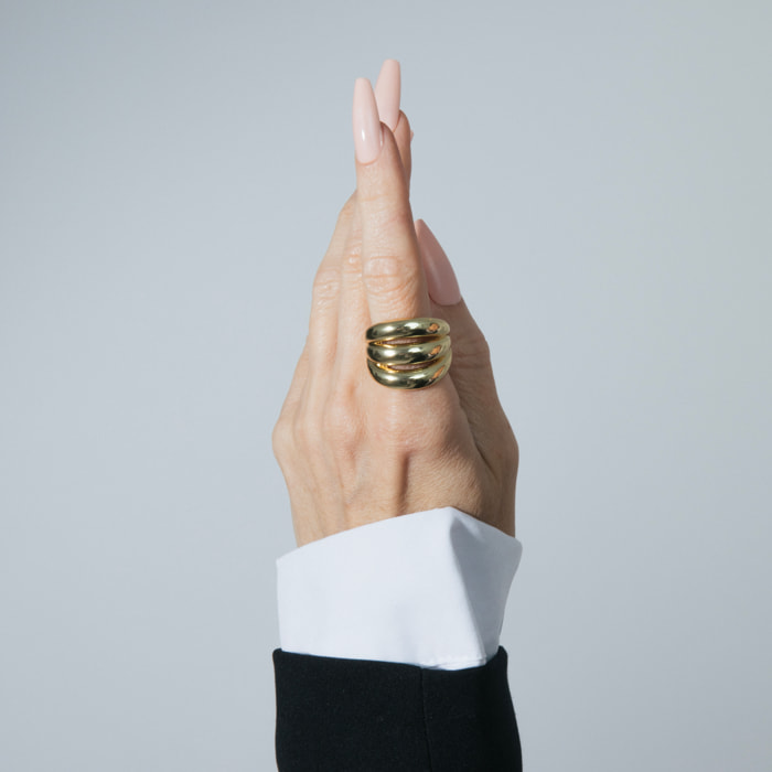 Anillo LUX BY LUX acabado oro amarillo 18k