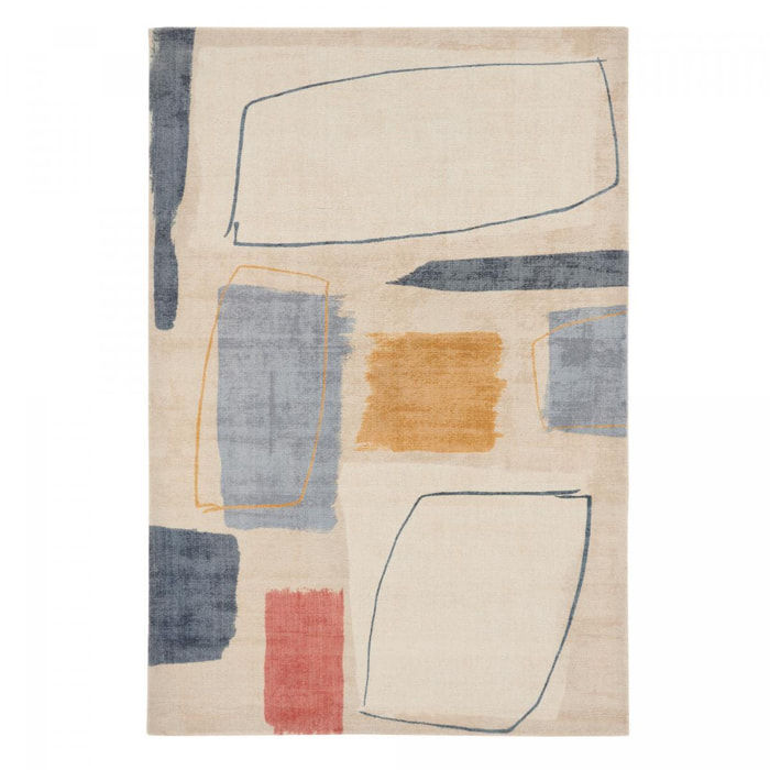 Tapis salon et chambre fait à la main en laine motif abstrait NUITORK