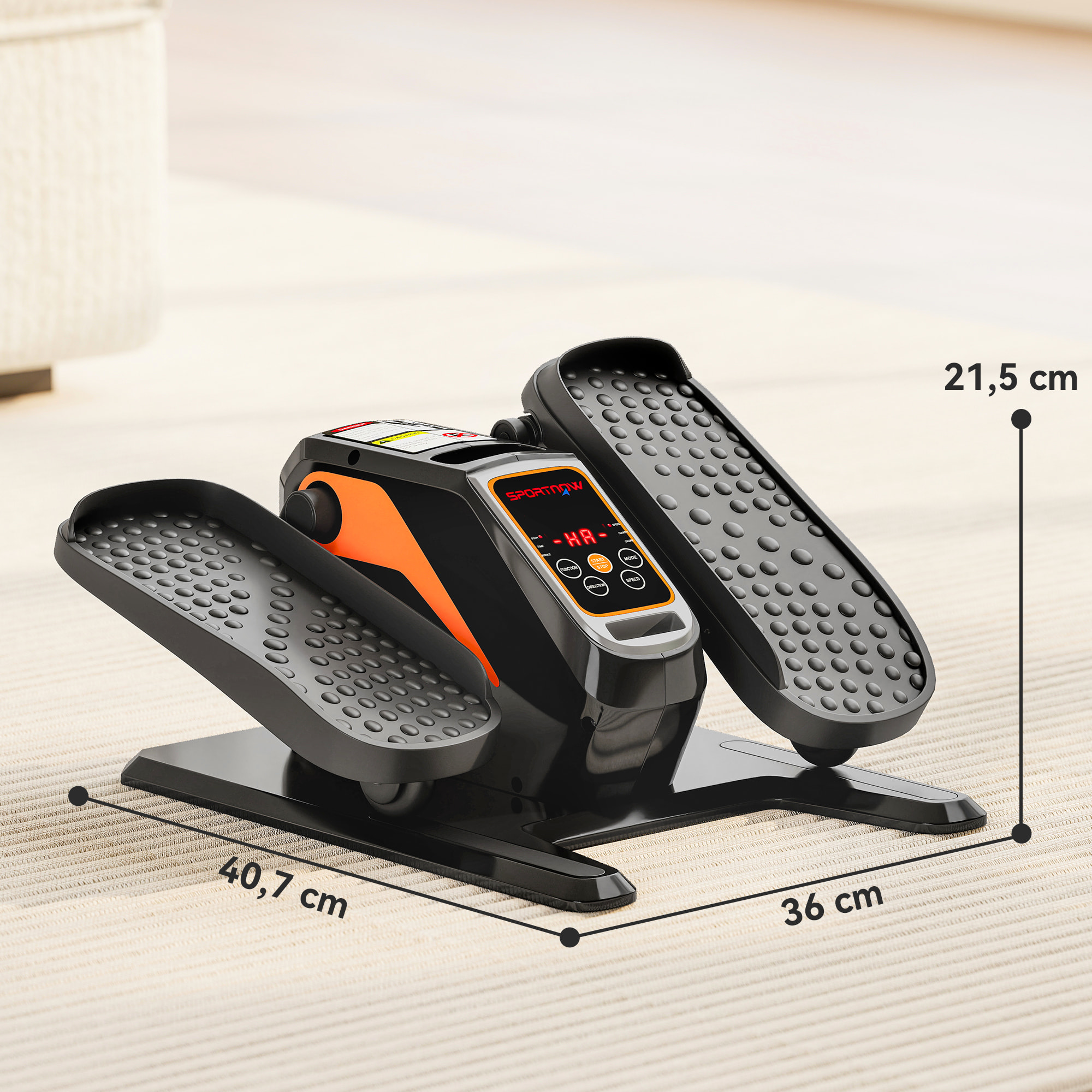 Mini Vélo elliptique 12 vitesses mode manuel & auto 3 programmes télécommande écran LCD