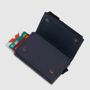 Piquadro Portafoglio compatto con portacarte automatico, porta monete e protezione RFID