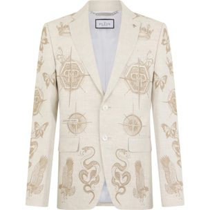 PHILIPP PLEIN Gigolo Fit Blazer All-Over Tattoo