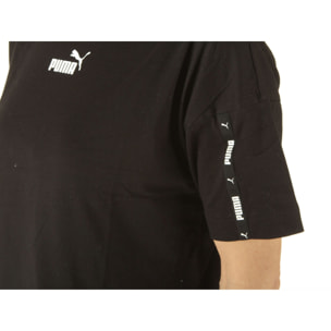 T-Shirt Puma Puma Power Tape Cropped Logo Tee Nero