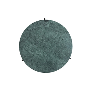 Table basse design ronde en marbre vert D90 cm BUMCELLO