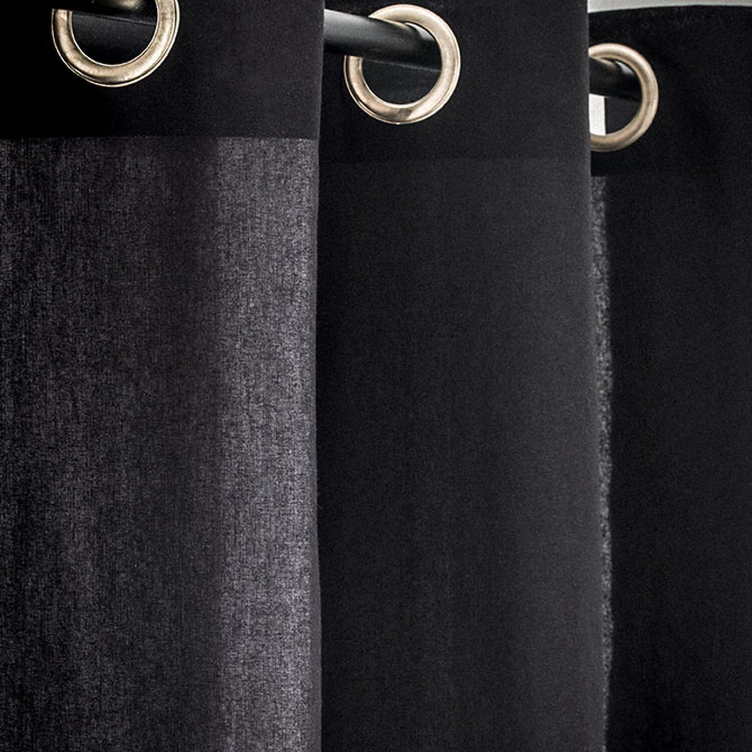 Rideau 100%coton finition avec oeillets gold