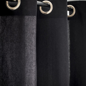 Rideau 100%coton finition avec oeillets gold
