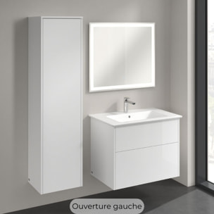 Armoire haute Finero Glossy White ouverture gauche