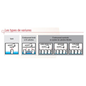 Cylindre entrouvant TESA n°clef 97856 B Laiton - 50303010L 97856