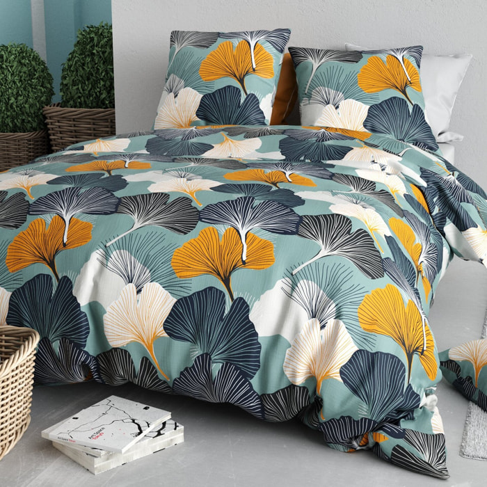 Parure housse de couette 100% coton 57fils + 2 taies