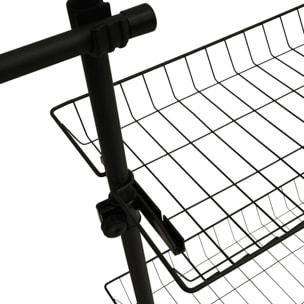 Penderie télescopique double avec rangements intégrés H278cm