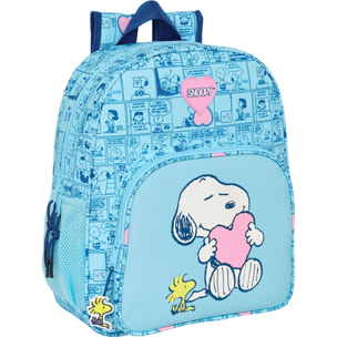 Mochila junior adapt.carro snoopy "love"